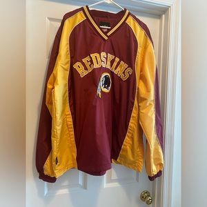 Vintage NFL Redskins V-Neck Pullover Windbreaker